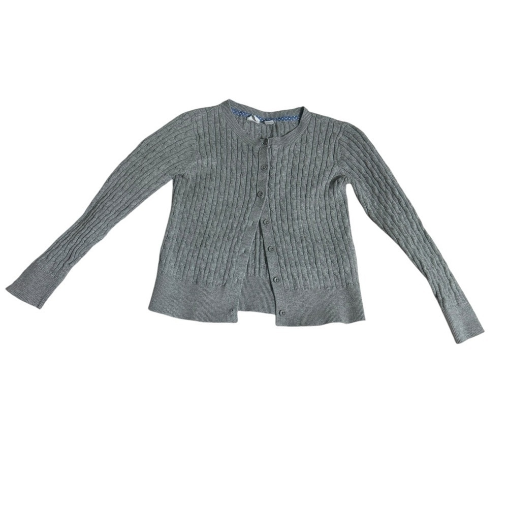GAP KIDS gray Cable Knit Cardigan Sweater Girls Size S k207